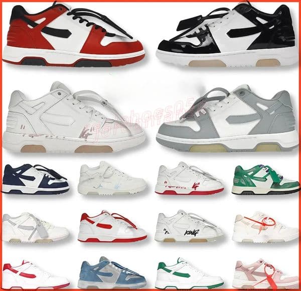 shoes offwhiteshoe Out of Office Shoes Low Tops Vintage Distressed Leather For Walking mens shoes Trainers Platform Size 3645