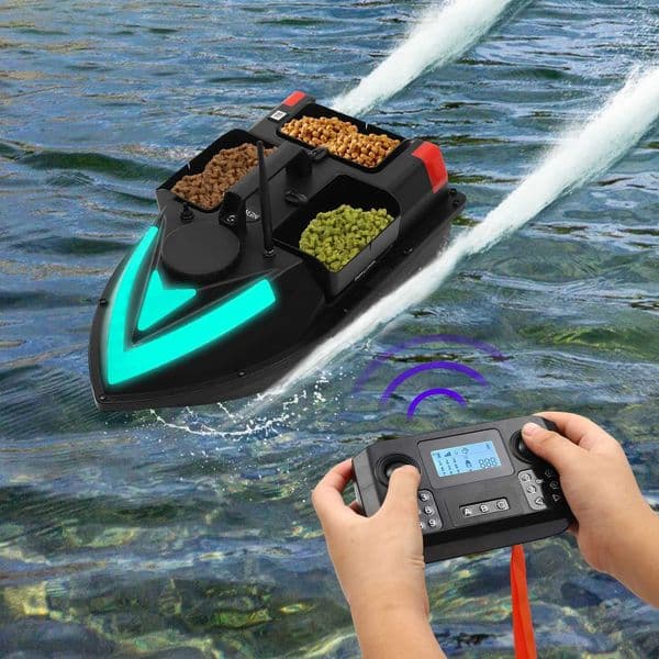 5200mAh GPS Fishing Bait BoatRemote Control Nest Beater W 34 Bait Containers and LED Screen15kg2kg Load Rechargeable L2509305CZ2