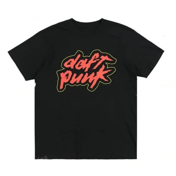 Mens Daft Punk summer Tshirt cotton womens casual wear solid color short sleeved unisex streetwear 250603