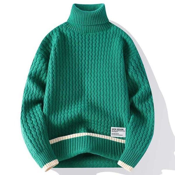 2024 Autumn Mens wool pullovers Mens Solid color high collar Sweater mens thicken Warm Men Knitted Sweater full size M4XLXJ250929