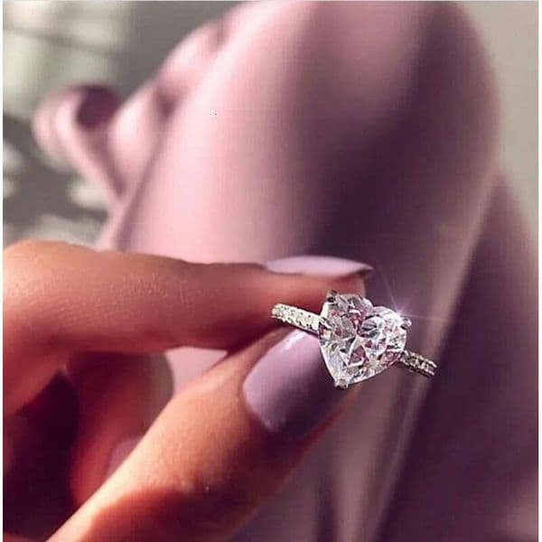GRA Rulalei 14K 18K Simple Fashion Jewelry Solitaire Sterling Sier Pear Cut White Sapphire Popular CZ Dia Promise Women Wedding Band Ring Gift