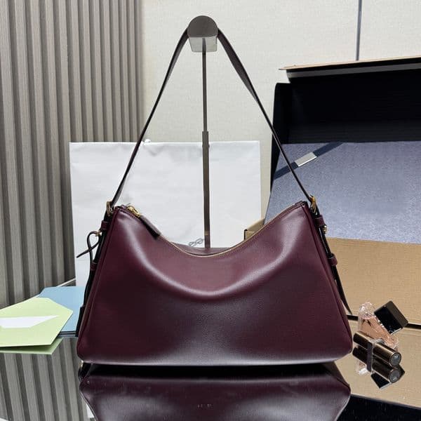 9A Designer Sculpted Hobo Bag - Fluid Modernist Lines in Cloud-Touch Calfskin, Generously Proportioned for Effortless Urban Mobility
