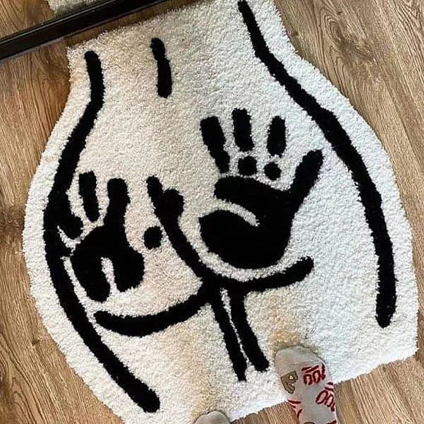 Ass Butt Carpet Soft Tufted Rug for Bathroom Nonslip Absorb Water Plush Handmade floormat Bedroom Kitchen Toilet Carpet 250929BJ