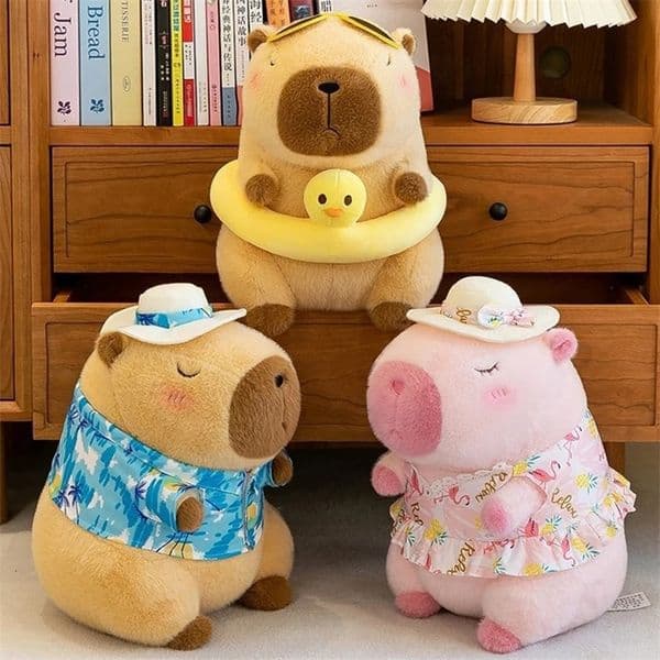 2026 New 21Cm Capybara Plush Toy Silation Capibara Anime Fluffty Cute Animals Beach Style Stuffed Doll Christmas Gifts For Kids 250220 Toy
