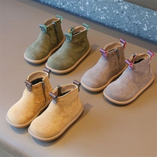Autumn Winter Baby Boys Girls Boots Oxford Suede Children Casual Shoes Outdoor Antislip Infant Plush Kids Ankle 250813