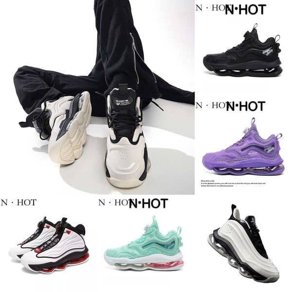 NHOT Designer Luxury Youth Trendy Brand Height Increasing Casual Shoes Air Cushion Running Shoes Fashion Leather Waterproof Casual Sports Basketball Shoes