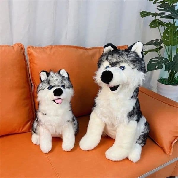 istic Wolf Husky Dog Stuffed Toys Plush Animals Kids Toys Children Soft Kawaii Wolf Pet Doll Cute Kids Toys for Girls Boys 250103