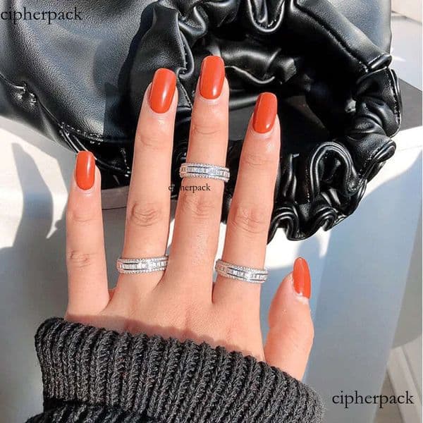 US Size 6-10 High Quality Sparkling Weddig Rings Elegant Jewelry Sterling Sier Full Princess Cut White Lab Moissanite Dia Party Eternity Women Band