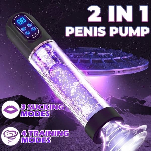 Electric Penis Pump IPX7 Waterproof Adult Sex Toys Dick Enlarger for Men Erection Enlargement Masturbator 241105