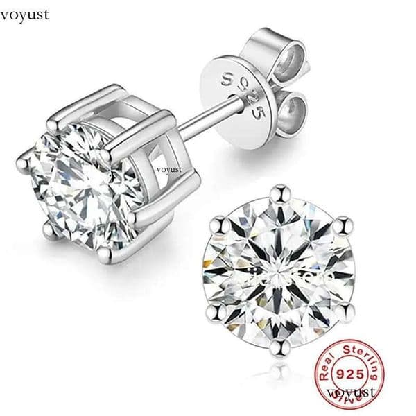hoop for women D color VVS1 2CT moissanite earrings anti allergy solid sterg sier plated thicker gold designer jewelry woman gift 2c