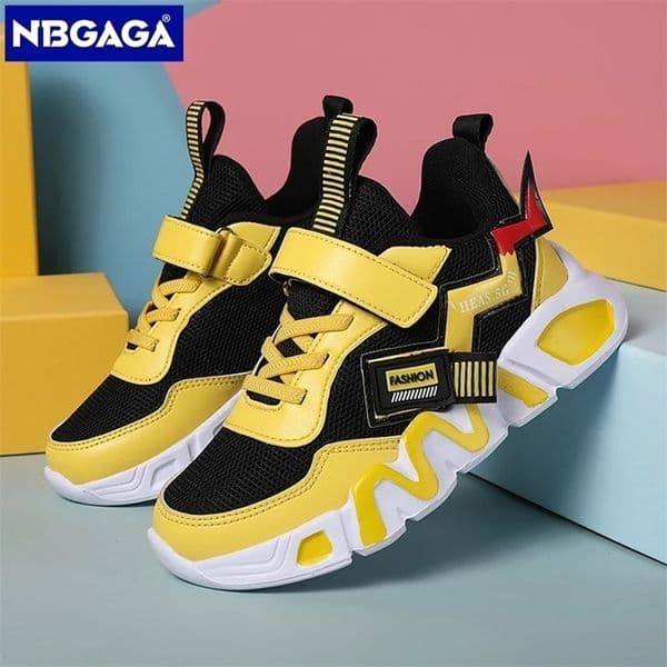 Cartoon Kids for Boys Mesh Sneakers Children Casual Sport Little Boy Running Tenis Yellow School Student Shoes 250519 XJ260205