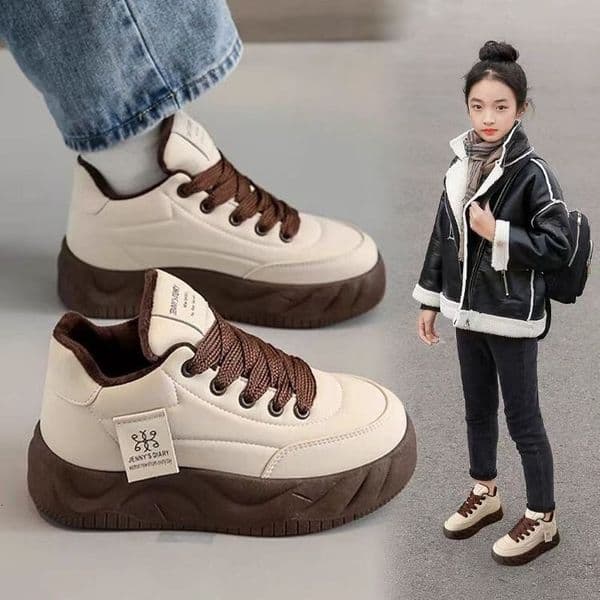 2025 Autumn and winter cotton shoes children's sports running comfortable and non slip Korean style men's and women's shoes flat shoes designer shoes