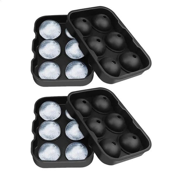 Ice tray silicone ball making machine with lid used for whiskey and cocktails Bourbon whiskey can be reused free of bisphenol A 250318