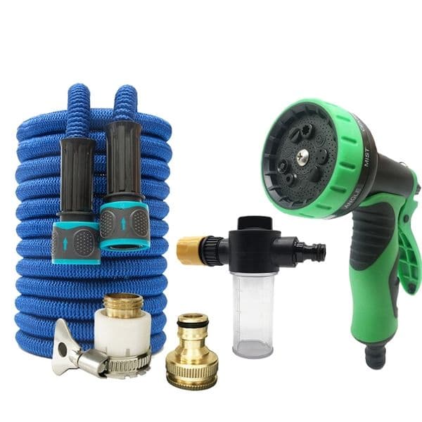 Garden Hose Water Gun Expandable Water Pipe Magic Hose Flexible High Pressure Car Wash Hose Watering Gardenhose 201203
