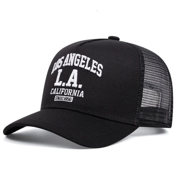 LOS ANGELES embroidered mens and womens outdoor sports event cap American trucker net hat trend fashion 250311wtt