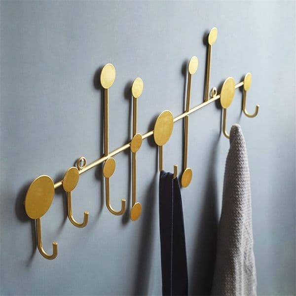Hooks Rails Non punched key hook wall mounted clothing jacket rack home decoration key rack wall mounted clothes rack organization accessories 230404