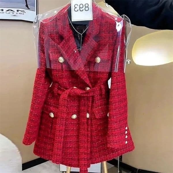 Women's Suits Blazers Blazer Jacket Female Spring Autumn Korean Fashion Double-Breasted Super Beautiful Small Fragrance Women Suit Tops W66 231023