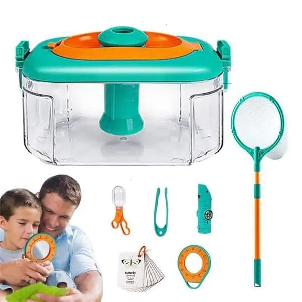 Bug Viewer Outdoor Insect Box Magnifier Observer Kit Insect Catcher Cage Kids Science Nature Exploration Tools Educational Toy 250208