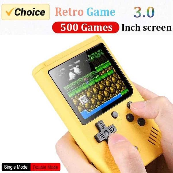 Retro Portable Mini Handheld Video Game Console 8 Bit 30 Inch Color LCD Kids Color Game Player Built in 500 Games Z250928
