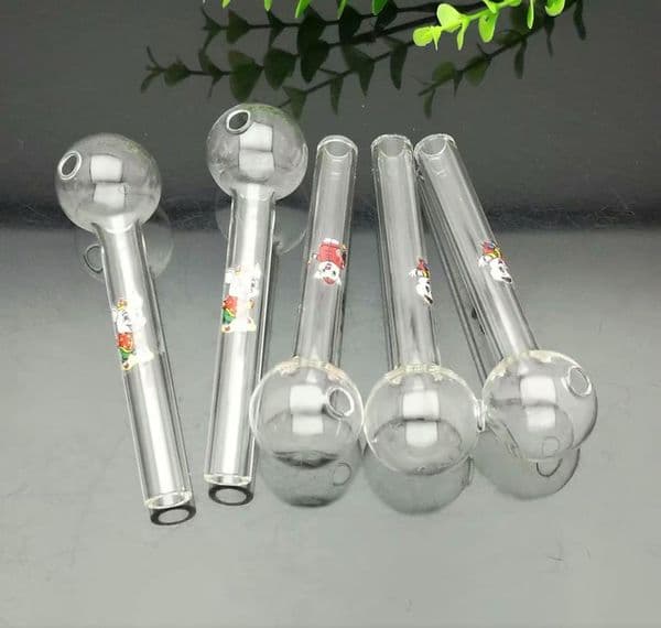 Hookahs Colour cartoon logo mini-glass direct-fired pot Glass Bongs Oil Burner Pipes Water Pipes Oil