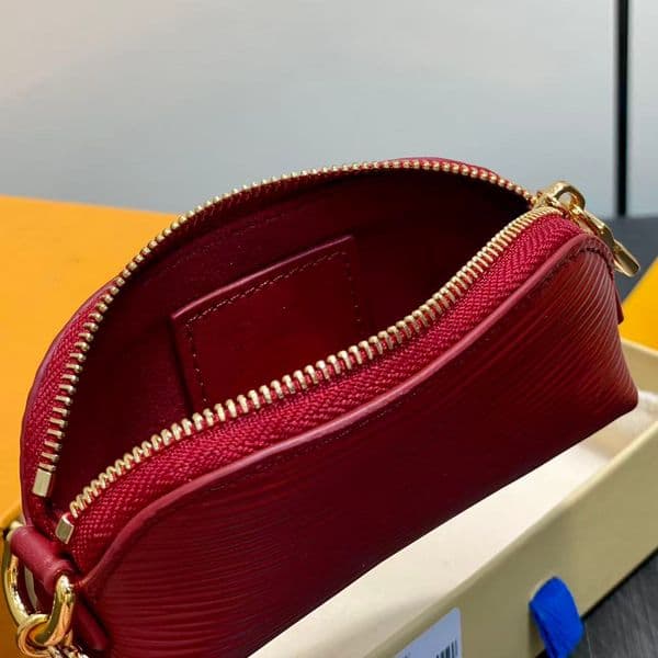 Luxury Leather Dressing Bag, Designer Chain Makeup and Lipstick Bag, Women's Clutch, Vintage Floral Mini Makeup Bag M25694, Top Grade