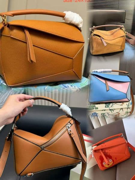 luxury bag Designer bag handbag puzzle bag Geometric Bag Summer New style bag Genuine Leather Soft Tote Large Capacity Laptop Shoulder Bag Folding bag Luxury Bag 12A