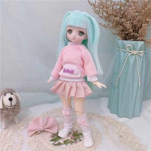 2026 New BJD 30Cm Kawaii 6 Points Joint Movable Dolls With Fashion Clothes Soft Hair Dress Up Girl Toys Birthday Gift Doll 230920 Toy