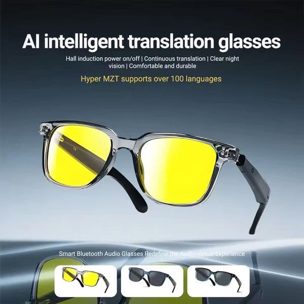 AI Translation Smart Glasses with photochromic lenses, support 160+ languages real-time translation