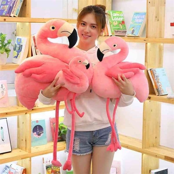 Animals Plush Toys Cute Swan Flamingo Ostrich Doll Stuffed Toys Soft Doll Ballet Crown Baby Kids Appease Toy Gift for Girl MR005 210724