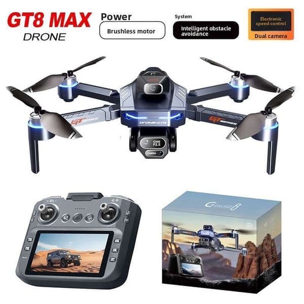 Camera Drone Gt8 Remote Control With Screen HD Aerial Photography Brushless Obstacle Avoidance Quadcopter Toy Aircraft Drone