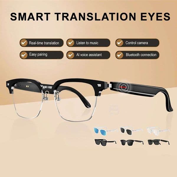 3 In 1 Bluetooth AI With Camera Automatic Voice Translation Multi-Function Smart Glasses