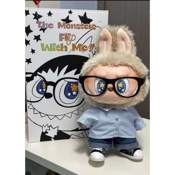 38Cm Labubu The Monsters Flip With Me Series Big Vinyl Doll Fashion Toy Collection Decoration Blind Box