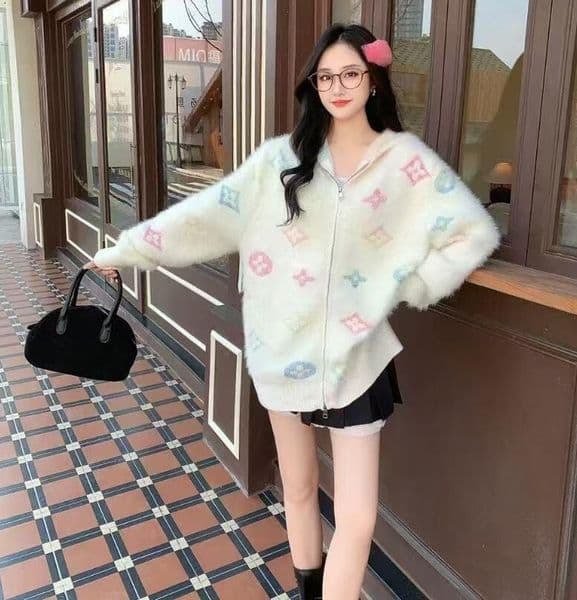 Sweater Designer Women's Sweaters New Luxury classic Zipper Hooded jacket Women's Knitted Cardigan Coat