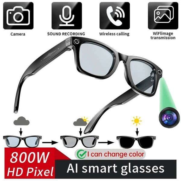 8 Million Pixels Recording Videos Ai Photo Recognition Answer Translation 270Mah Ip65 Waterproof Glasses