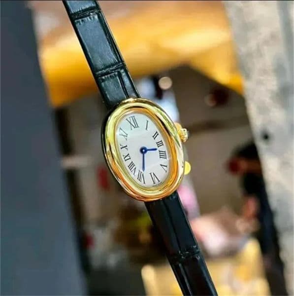 U1 Top-grade AAA Luxury Watch Vintage Blue Pointer Bathtub Diamond Bezel Designer Baignoires Oval Quartz Movement Sapphire versatile De Lady Wristwatches