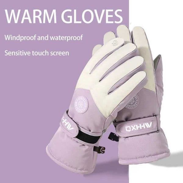 Winter Warm Ski Gloves For Women Men Windproof Waterproof Adjustable Cycling Motorcycle Glove Casual Outdoor Sport Plush Gloves Z250925