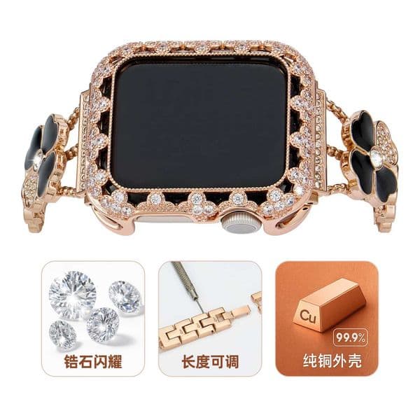 Luxury Diamond Encrusted Watch Band Set Series 10 9 8 7 6 5 4 40mm 41mm 42mm 44mm 45mm 46mm HighEnd Elegant Watch Strap Z250924