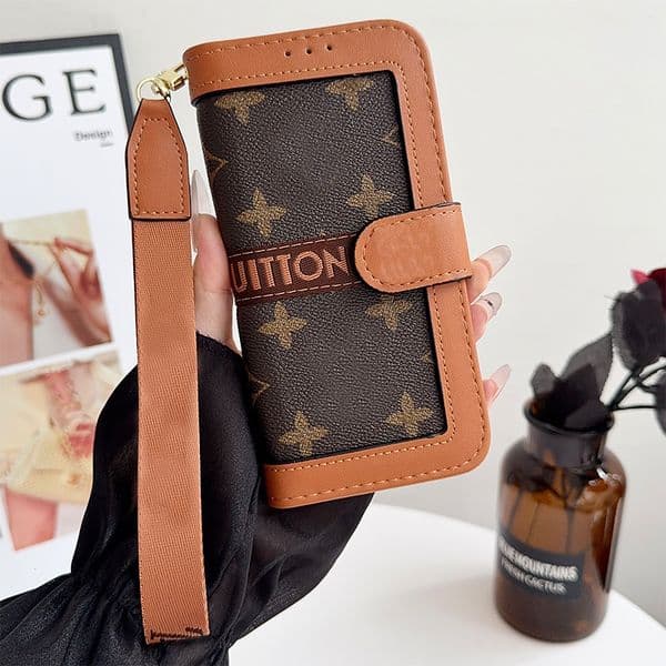 Leather Flip Wallet Phone Case iPhone Case for Apple iPhone 17 Pro Max 16 Plus 15 13 12 11 14 pro max Samsung Galaxy s23 s22 24 Ultra Luxury Card Slot Mobile Cover dhgate