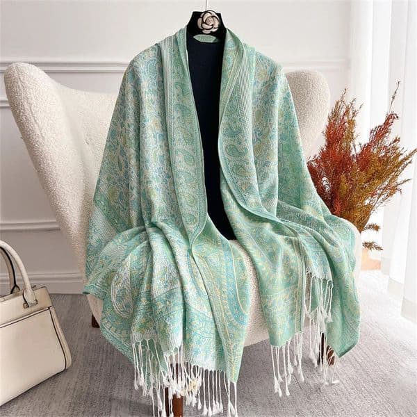 Bohemian Autumn Scarf Cashmere Women Jacquard Pashmina n Floral Female Thick Blanket Soft Bufanda Warm Shawl Poncho Stole 250928