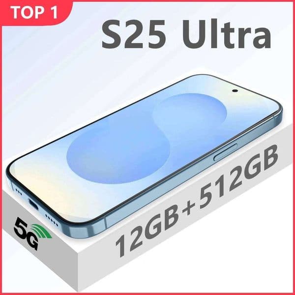 S25 Ultra Smartphone Android,6.8 Inch,12Gb Ram,512Gb Rom,Dual Sim,Mobile Phone,Google Play Store,24+48Mp,6800Mah