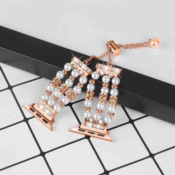 Pearl With Diamond Strap For Watch Band 44mm 45mm 42mm 38mm 40mm 41mm 49mm Women Bracelet Correa For iWatch Ultra SE 8 7 6 Z250924