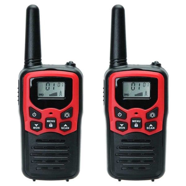 2Pcs T5 Handheld Walkie Talkie Radio 22 Channels VOX Dual Band Long Range LED Flashlight Two Way Radio for HikingXJ250928