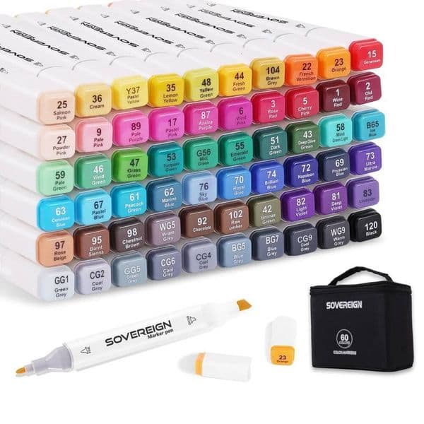 Bestseller 36/48/60/80 Colors Double Headed Oily Marker Pen Set for Draw Sketching Permanent Markers Graffiti Manga School Art Supplies ddmysat
