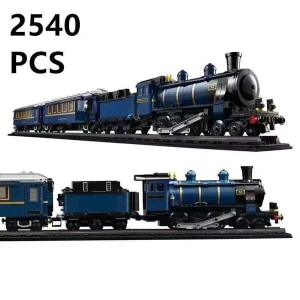 Luxury Travel Train Moc 21344 Compass Train Building Blocks Model Bricks Toy Childrens Christmas Gift In Stock L250930 Y260515