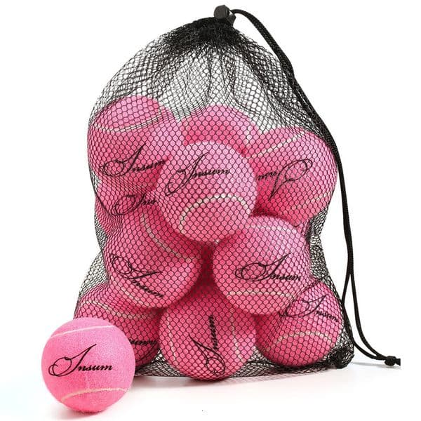 INSUM Padel Tennis Ball Racket Beach Training Dog 12pcs in Mesh Bag Convenience for Beginners 240202