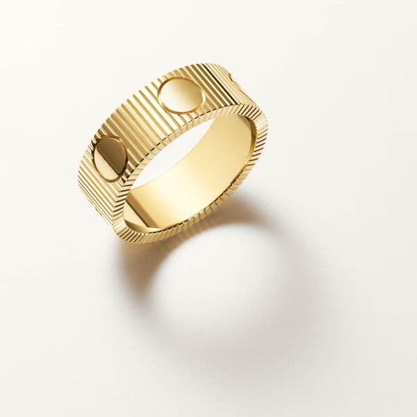 6.5mm New Unimited Ring Designer Striped texture Rings 18K Gold Plated Titanium Steel for Women Men Fashion Jewelry Designers Gift size 5-11