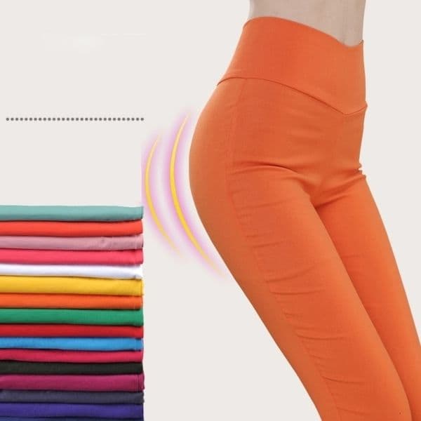 Plus Size 6XL Women's High Waist Pencil Pants Harajaku Solid Bodycon Leggings Trousers Women Spring Summer Woman Clothes 201118w