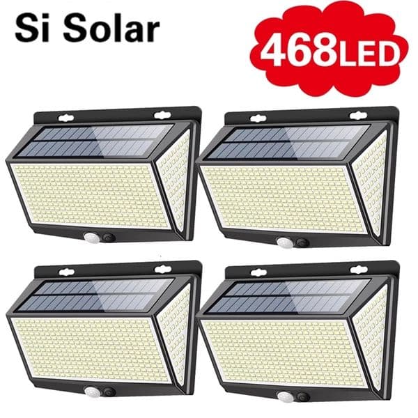 Garden Decorations 468 LED Solar Light Human Body Sensor 288 Lamp IP65 Outdoor automatic adjust brightness Street 230414