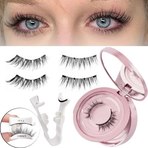 1/2 Pairs Magnetic Eyelashes Handmade Fluffy Faux Mink Lashes Reusable No Glue Natural False Eyelashes with Tweezers Set Makeup 250819