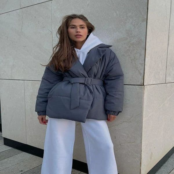 Bornlades Womens Cotton Puff Jacket Winter Loose Parkas Coat Retro Bread Exterior Office Warm Quilt 240924w